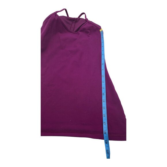 Lululemon Top Womens 6 Power Y Tank Padded Build In Bra Yoga Athleisure Crossfit - Picture 3 of 6